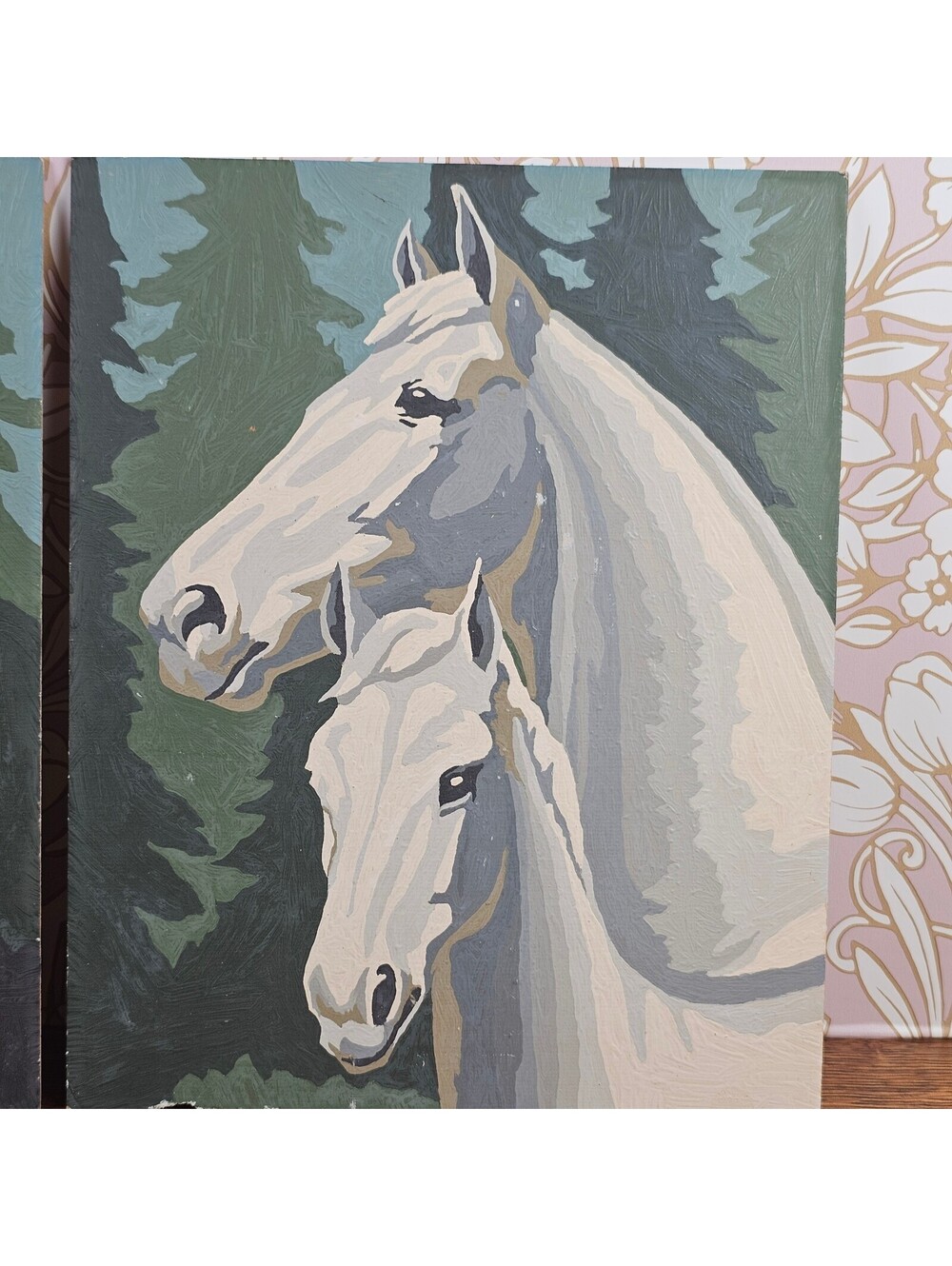 Vintage Art Award Horse Portraits Paint by Number Pair 8x10 PBN - Picture 7 of 14